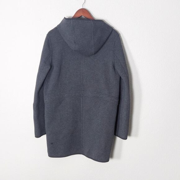 Lululemon Women’s City Bound Wrap Cardigan Charcoal Hooded Snap Front Medium - Picture 2 of 10